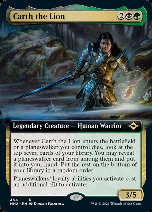 Carth the Lion (Extended Art) [Modern Horizons 2] - PCA Designer Toys