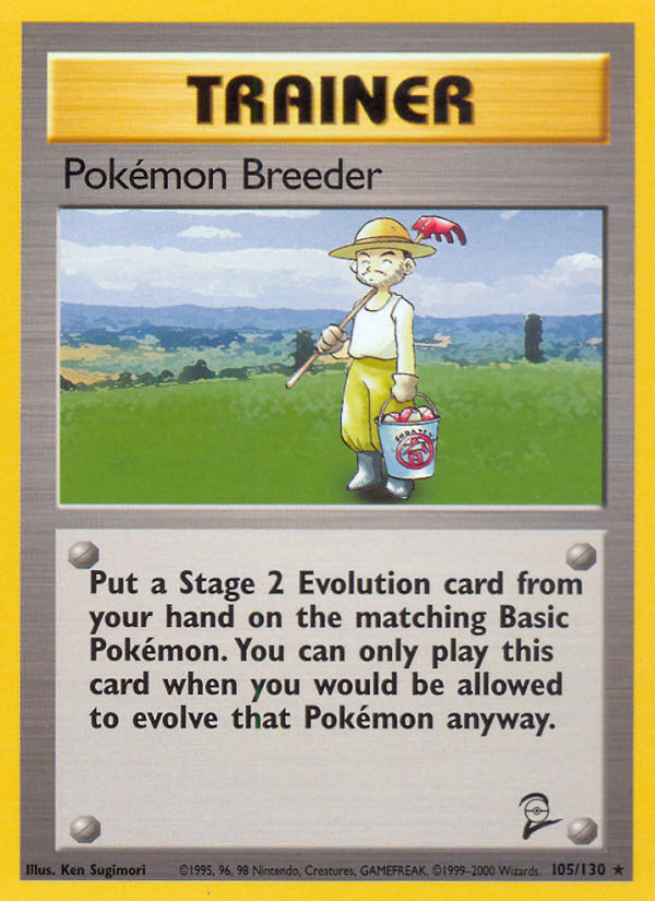 Pokemon Breeder (105/130) [Base Set 2] - PCA Designer Toys