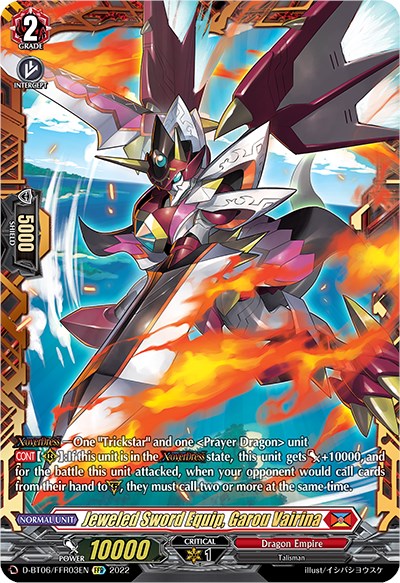 Jeweled Sword Equip, Garou Vairina (D-BT06/FFR003EN) [Blazing Dragon Reborn] - PCA Designer Toys