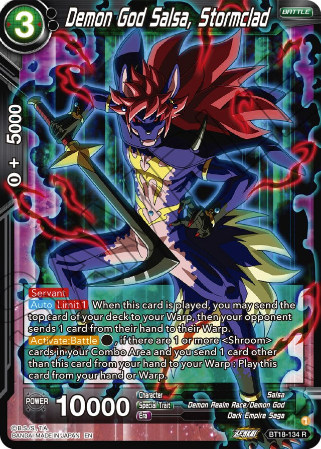 Demon God Salsa, Stormclad (BT18-134) [Dawn of the Z-Legends] - PCA Designer Toys