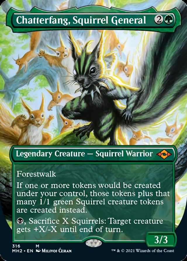Chatterfang, Squirrel General (Borderless Alternate Art) [Modern Horizons 2] - PCA Designer Toys