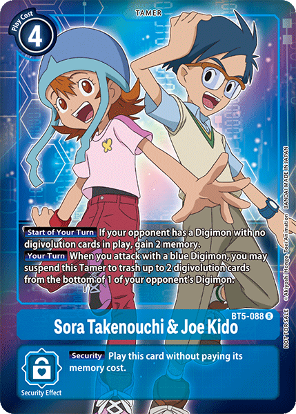 Sora Takenouchi & Joe Kido [BT5-088] (Buy-A-Box Promo) [Battle of Omni Promos] - PCA Designer Toys