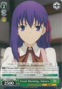 Usual Morning, Sakura (FS/S34-E046 C) [Fate/Stay Night [Unlimited Blade Works]] - PCA Designer Toys