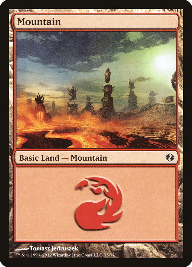 Mountain (75) [Duel Decks: Venser vs. Koth] - PCA Designer Toys