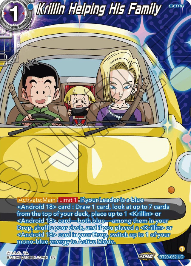 Krillin Helping His Family (Silver Foil) (BT20-052) [Power Absorbed] - PCA Designer Toys