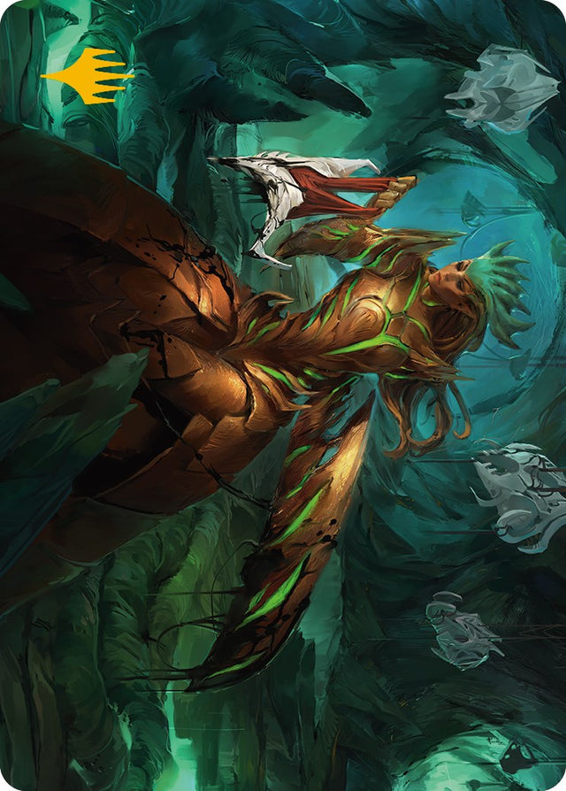 Glissa Sunslayer Art Card (Gold-Stamped Signature) [Phyrexia: All Will Be One Art Series] - PCA Designer Toys