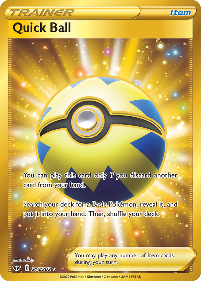 Quick Ball (216/202) [Sword & Shield: Base Set] - PCA Designer Toys