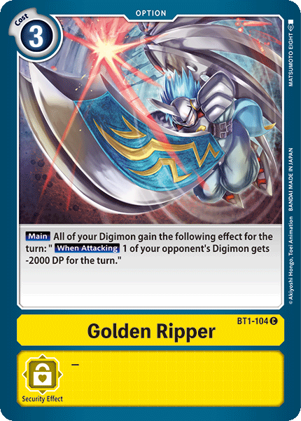 Golden Ripper [BT1-104] [Release Special Booster Ver.1.0] - PCA Designer Toys