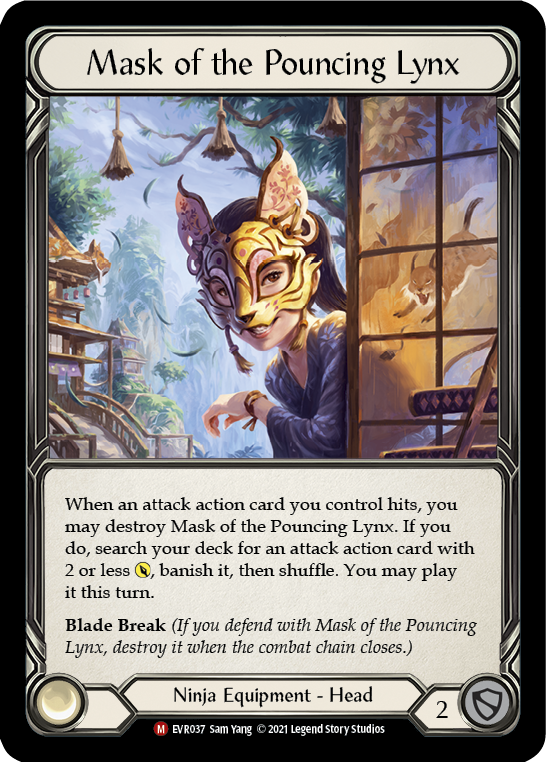 Mask of the Pouncing Lynx [EVR037] (Everfest)  1st Edition Normal - PCA Designer Toys