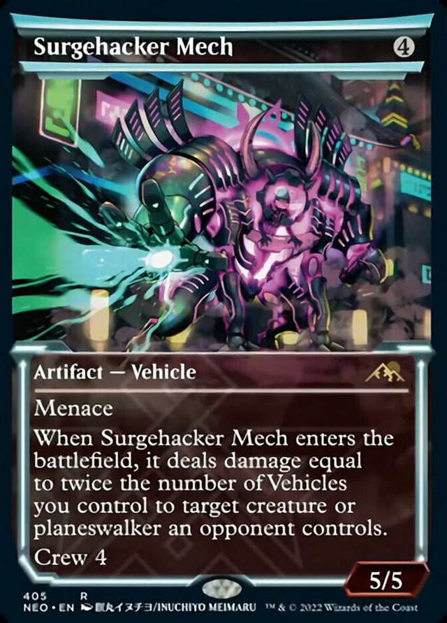 Surgehacker Mech (Showcase Soft Glow) [Kamigawa: Neon Dynasty] - PCA Designer Toys