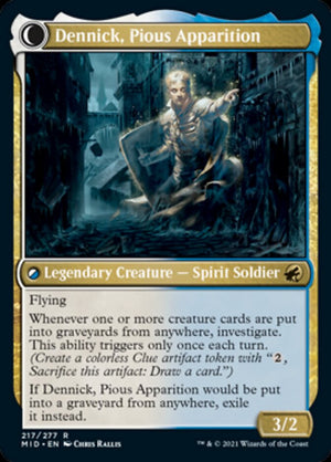 Dennick, Pious Apprentice // Dennick, Pious Apparition [Innistrad: Midnight Hunt] - PCA Designer Toys