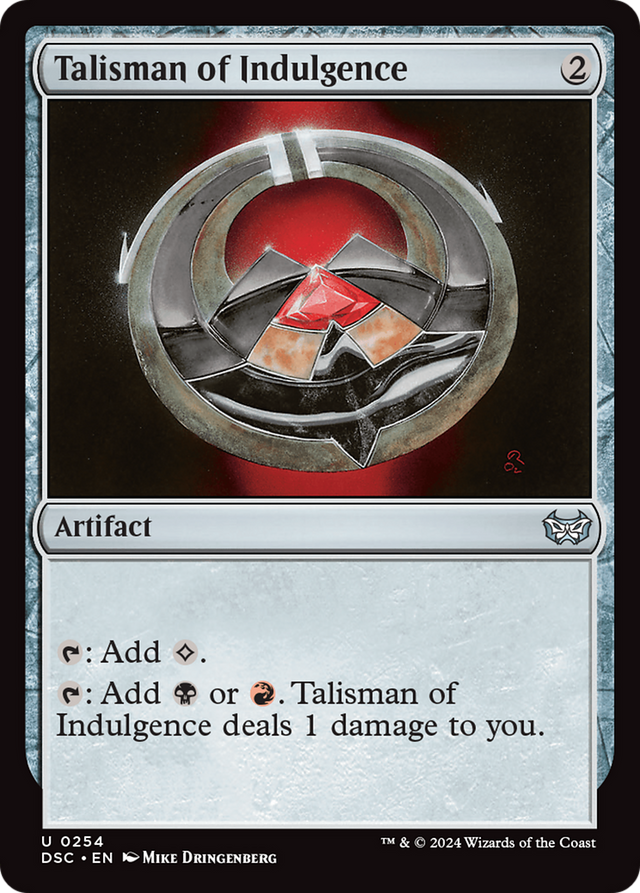 Talisman of Indulgence [Duskmourn: House of Horror Commander] - PCA Designer Toys