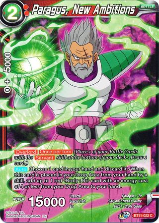 Paragus, New Ambitions (BT11-022) [Vermilion Bloodline 2nd Edition] - PCA Designer Toys