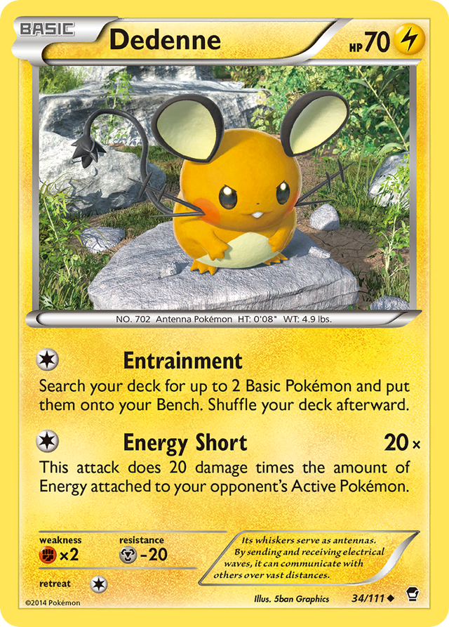 Dedenne (34/111) [XY: Furious Fists] - PCA Designer Toys