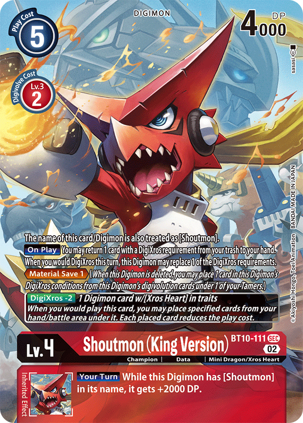 Shoutmon (King Version) [BT10-111] (Alternate Art) [Xros Encounter] - PCA Designer Toys
