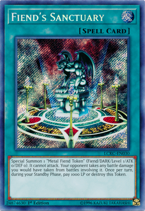 Fiend's Sanctuary [LCKC-EN030] Secret Rare - PCA Designer Toys
