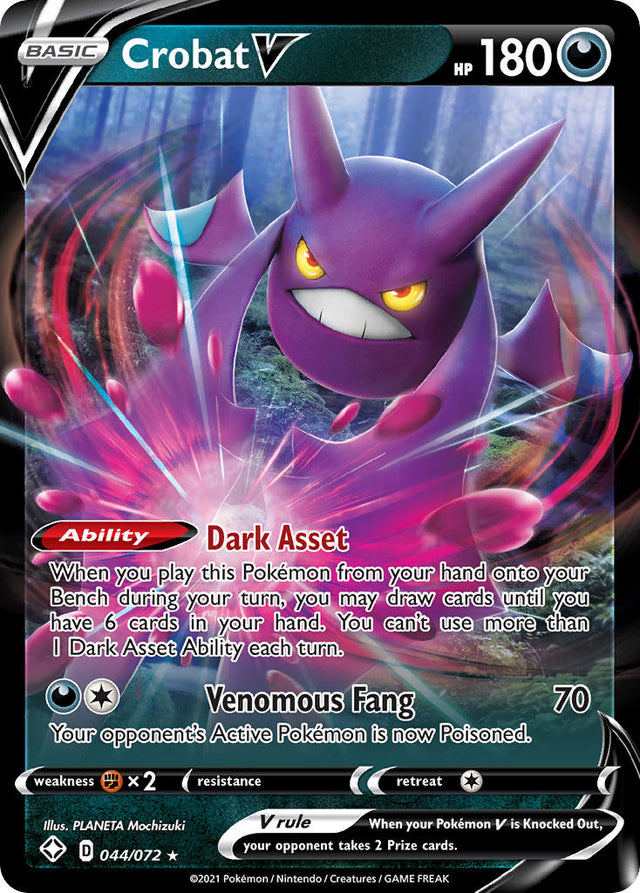 Crobat V (044/072) [Sword & Shield: Shining Fates] - PCA Designer Toys