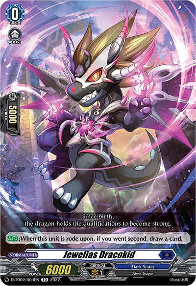 Jewelias Dracokid (D-TD02/004EN) [Michiru Hazama -Demonic Jewel Dragon of the Four Flames-] - PCA Designer Toys