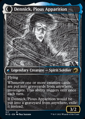 Dennick, Pious Apprentice // Dennick, Pious Apparition (Showcase Eternal Night) [Innistrad: Midnight Hunt] - PCA Designer Toys