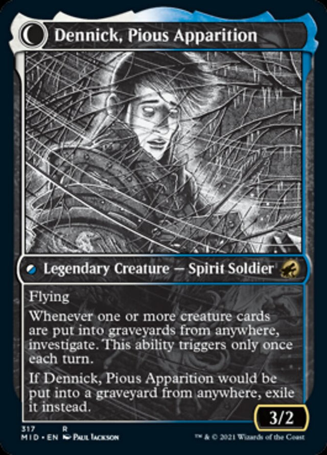 Dennick, Pious Apprentice // Dennick, Pious Apparition (Showcase Eternal Night) [Innistrad: Midnight Hunt] - PCA Designer Toys