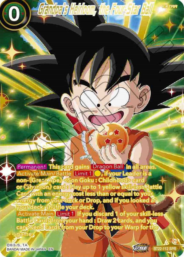 Grandpa's Heirloom, the Four-Star Ball (SPR) (BT22-112) [Critical Blow]