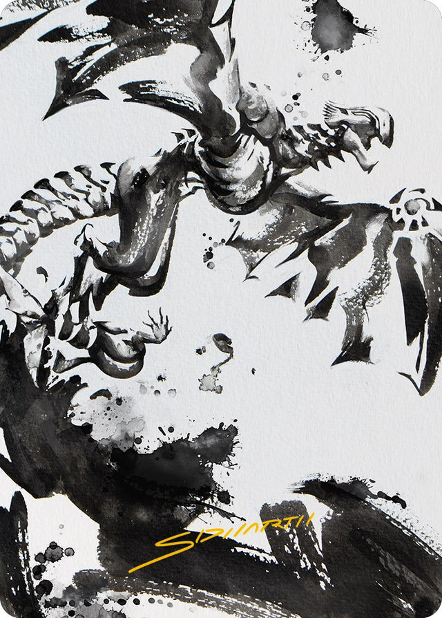 Quicksilver Fisher Art Card (Gold-Stamped Signature) [Phyrexia: All Will Be One Art Series] - PCA Designer Toys
