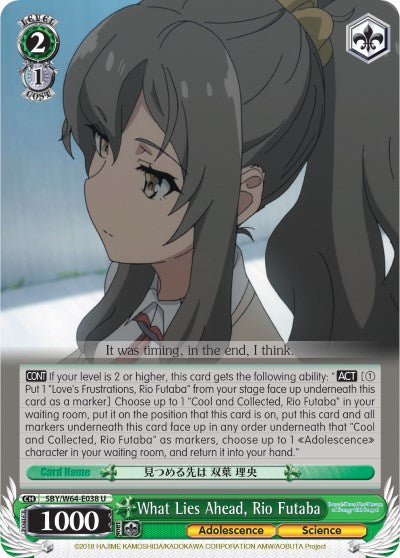What Lies Ahead, Rio Futaba (SBY/W64-E038 U) [Rascal Does Not Dream of Bunny Girl Senpai] - PCA Designer Toys