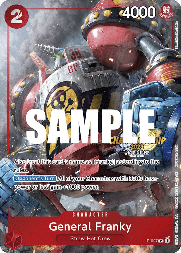 General Franky (CS 2023 Event Pack) [One Piece Promotion Cards] – PCA  Designer Toys