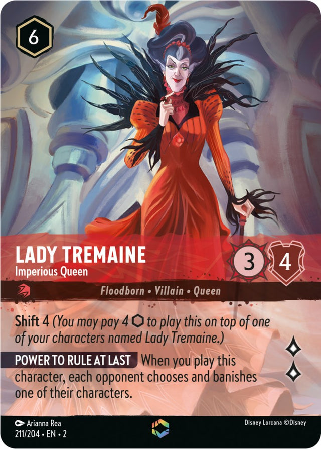 Lady Tremaine - Imperious Queen (Enchanted) (211/204) [Rise of the Floodborn] - PCA Designer Toys