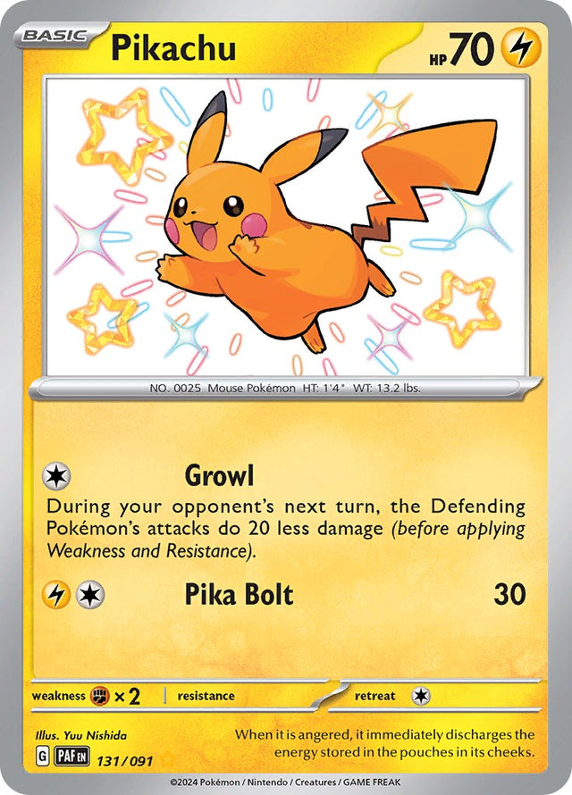 Pikachu (131/091) [Scarlet & Violet: Paldean Fates] - PCA Designer Toys