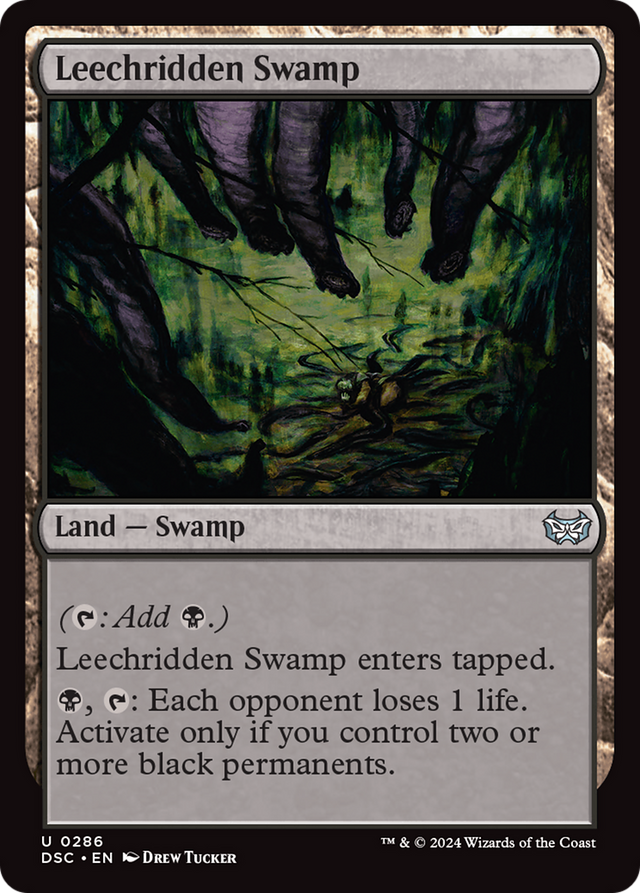 Leechridden Swamp [Duskmourn: House of Horror Commander] - PCA Designer Toys