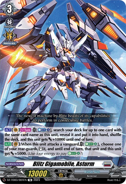Blitz Gigamobile, Asturm (DZ-TD03/001EN) [Start Up Trial Deck: Brandt Gate] - PCA Designer Toys