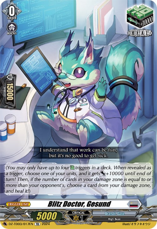 Blitz Doctor, Gesund (DZ-TD03/017EN) [Start Up Trial Deck: Brandt Gate] - PCA Designer Toys