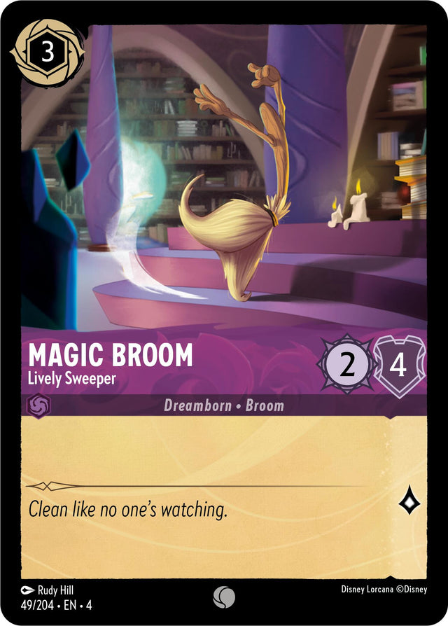 Magic Broom - Lively Sweeper (49/204) [Ursula's Return] - PCA Designer Toys