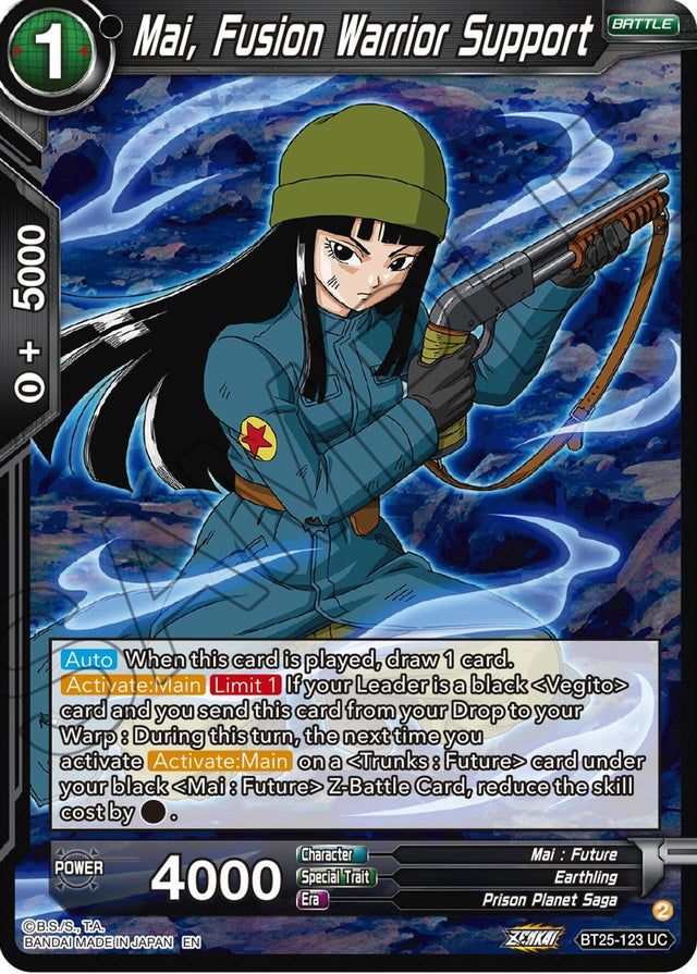 Mai, Fusion Warrior Support (BT25-123) [Legend of the Dragon Balls] - PCA Designer Toys