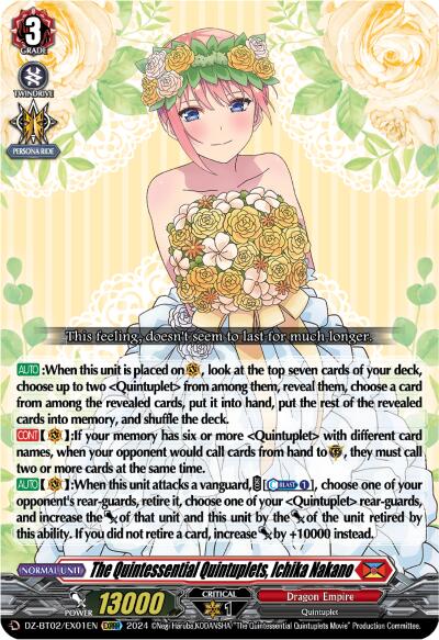 The Quintessential Quintuplets, Ichika Nakano (EXRRR) (DZ-BT02/EX01EN) [Illusionless Strife] - PCA Designer Toys