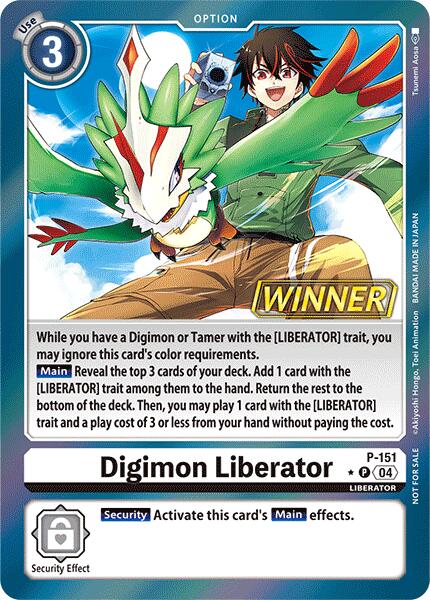 Digimon Liberator [P-151] (Store Tournament 2024 Jul. – Sep. Winner Pack) [Promotional Cards] - PCA Designer Toys