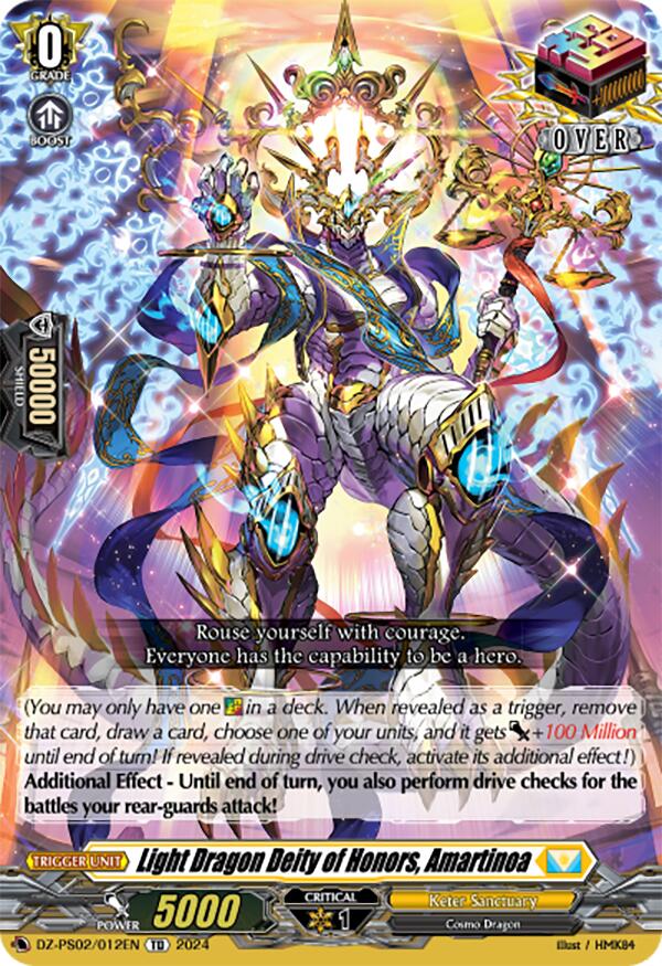 Light Dragon Deity of Honors, Amartinoa (DZ-PS02/012EN) [Premium Deckset "Revenger"] - PCA Designer Toys