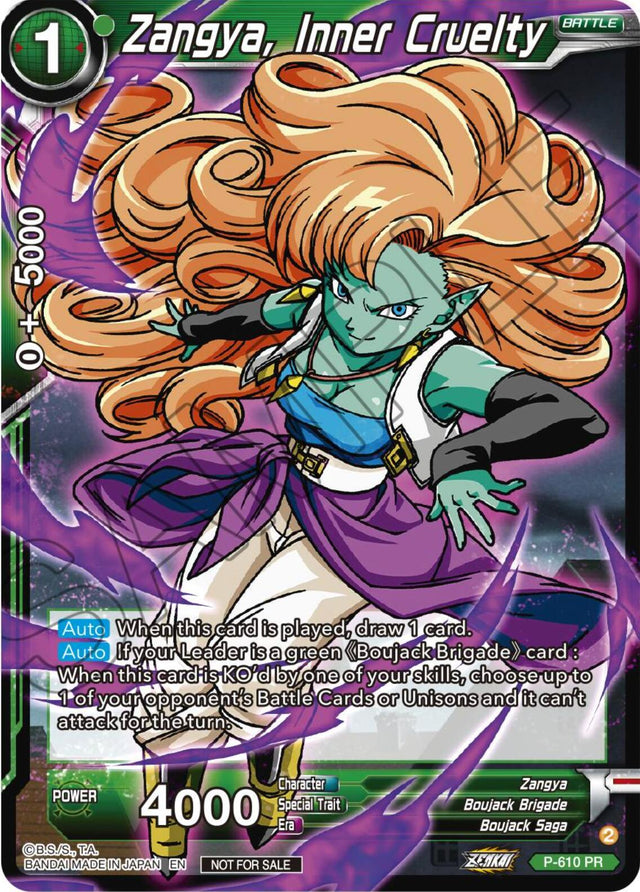 Zangya, Inner Cruelty (Tournament Pack Vol. 8) (P-610) [Promotion Cards] - PCA Designer Toys