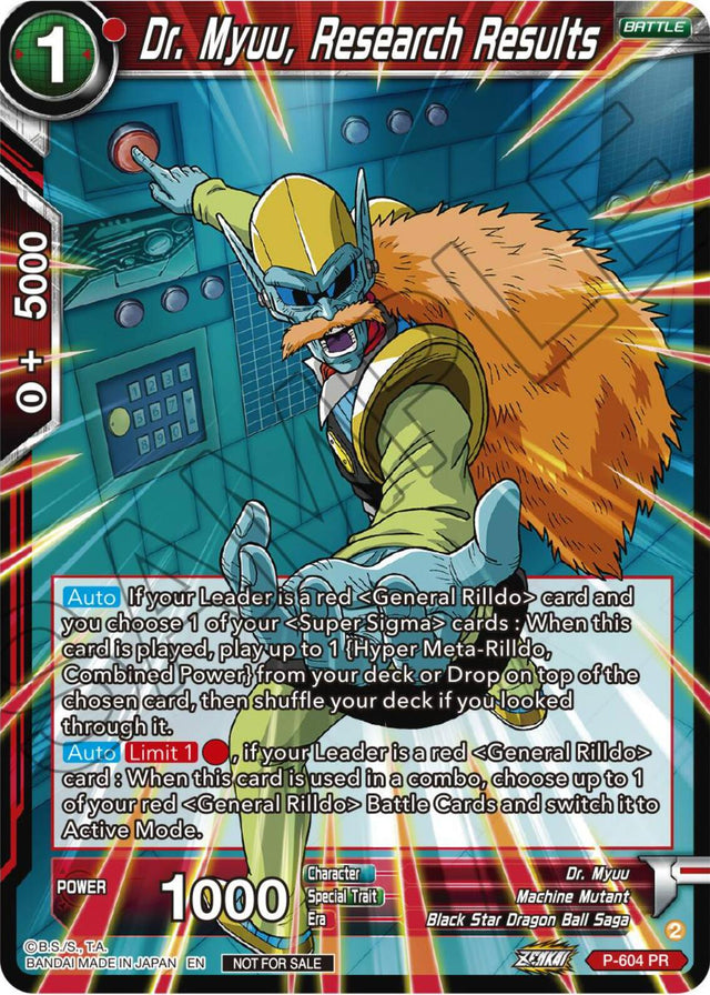 Dr. Myuu, Research Results (Tournament Pack Vol. 8) (P-604) [Promotion Cards] - PCA Designer Toys