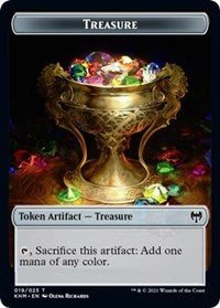 Treasure // Tyvar Kell Emblem Double-Sided Token [Kaldheim Tokens] - PCA Designer Toys