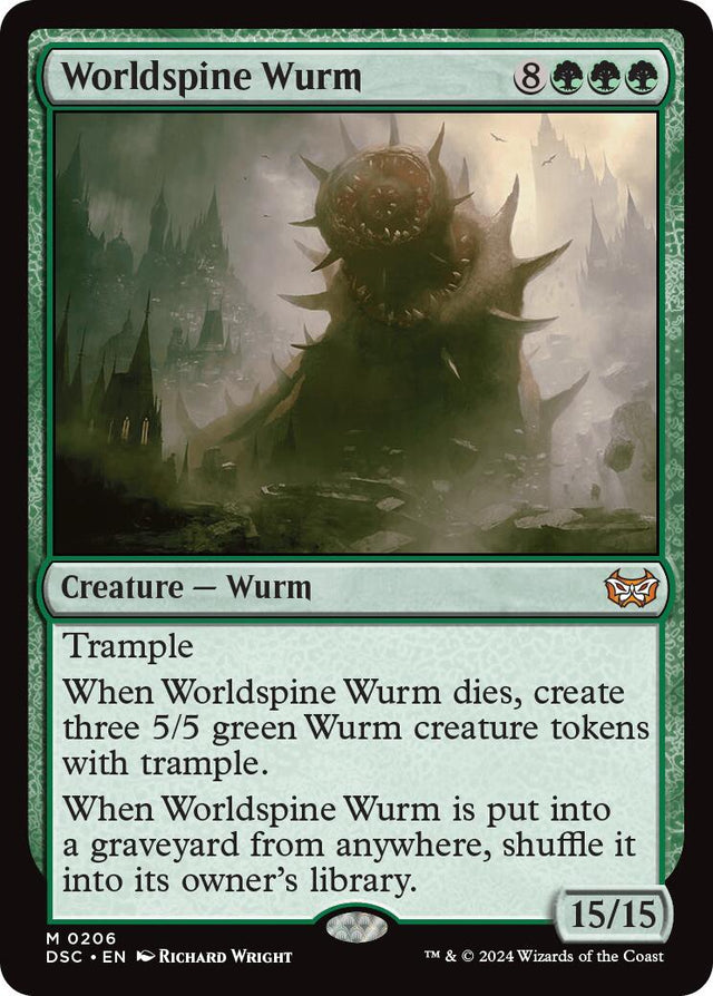 Worldspine Wurm [Duskmourn: House of Horror Commander] - PCA Designer Toys