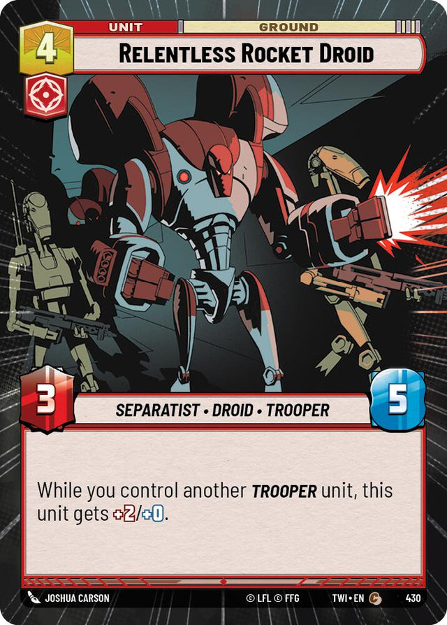 Relentless Rocket Droid (430) (Hyperspace) (430) [Twilight of the Republic]