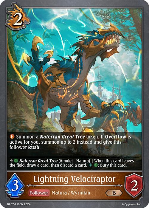 Lightning Velociraptor - P19EN (Foil) (BP07-P19EN) [Verdant Steel]