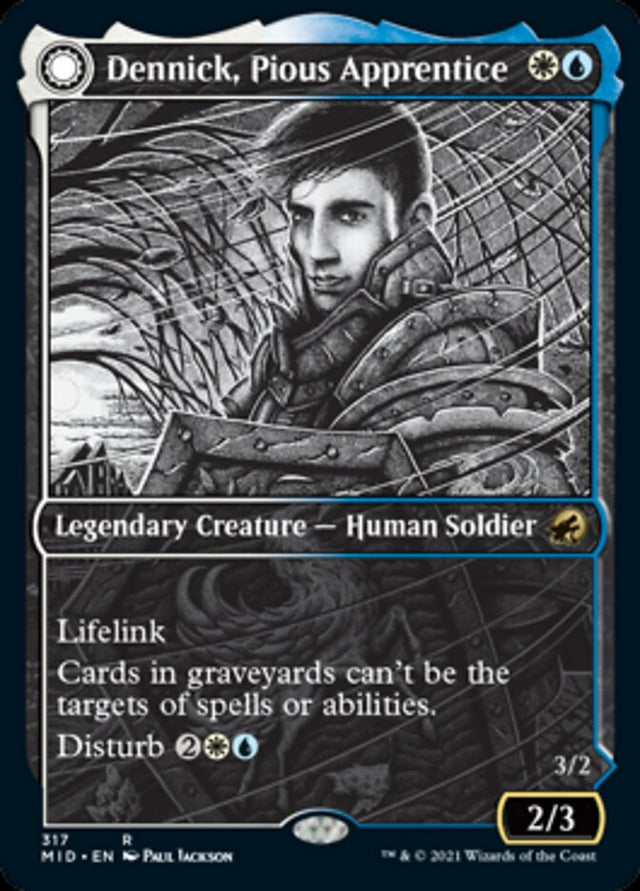 Dennick, Pious Apprentice // Dennick, Pious Apparition (Showcase Eternal Night) [Innistrad: Midnight Hunt] - PCA Designer Toys
