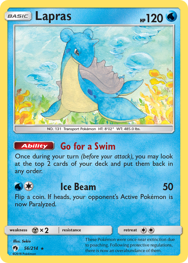 Lapras (56/214) [Sun & Moon: Lost Thunder] - PCA Designer Toys