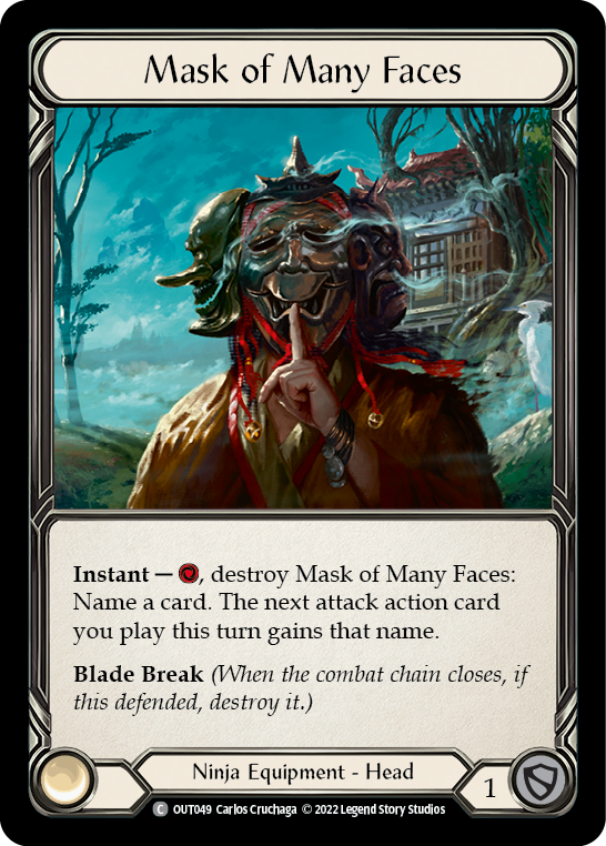 Mask of Many Faces [OUT049] (Outsiders)  Cold Foil - PCA Designer Toys