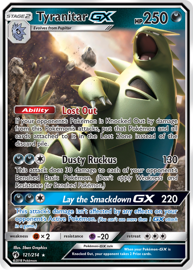 Tyranitar GX (121/214) [Sun & Moon: Lost Thunder] - PCA Designer Toys
