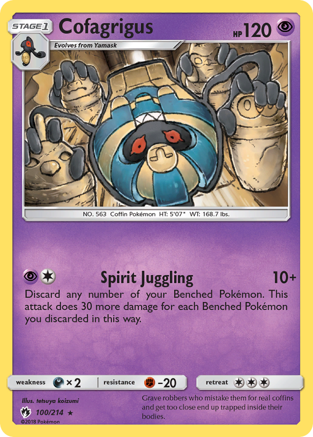 Cofagrigus (100/214) [Sun & Moon: Lost Thunder] - PCA Designer Toys