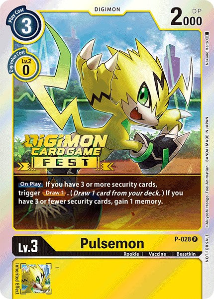 Pulsemon [P-028] (Digimon Card Game Fest 2022) [Promotional Cards] - PCA Designer Toys